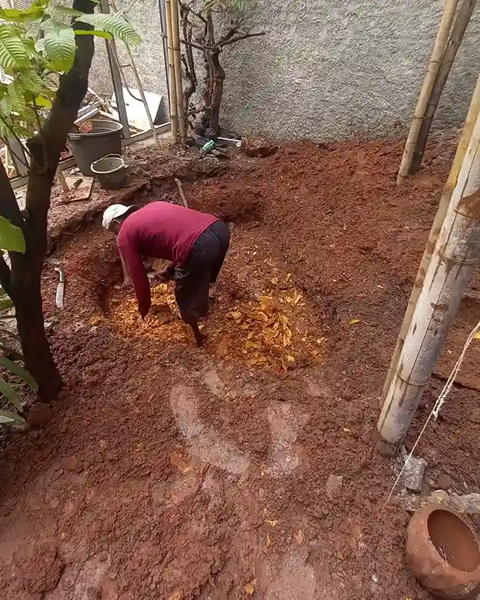 Kondisi awal lahan galian tanah merah