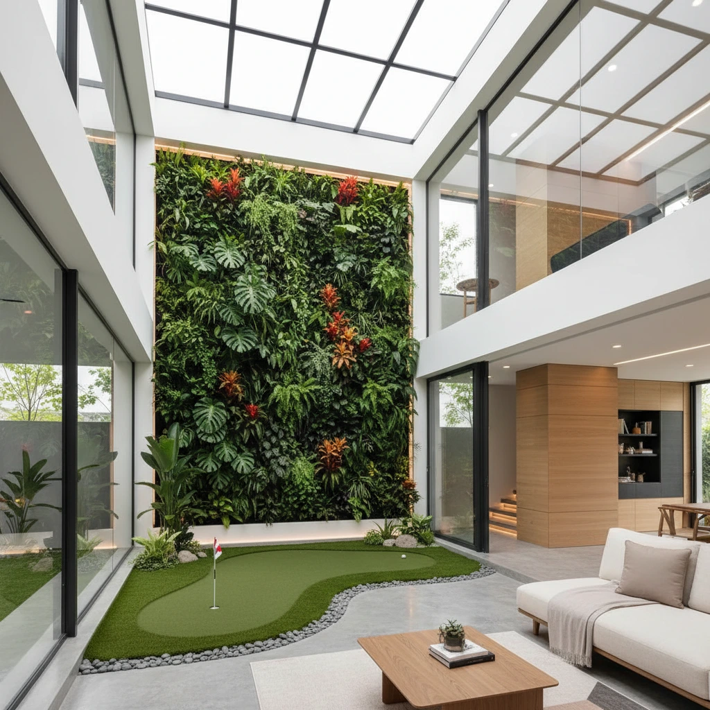 Vertical Garden menutup tembok beton panas